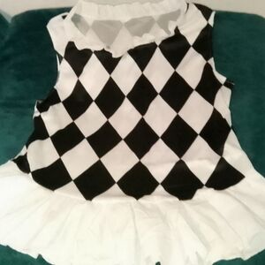 Checkered Ruffled Tank blouse